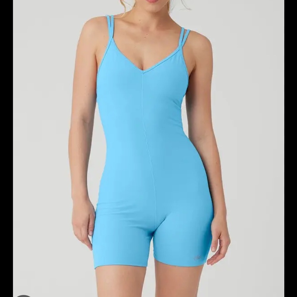 Alo Yoga Suns Out Onesie Azure Blue